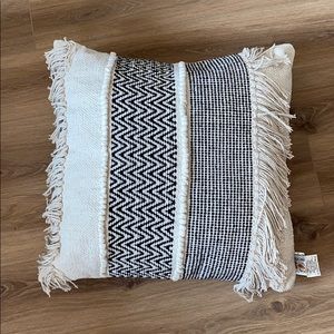 Beautiful black and white decorative pillow